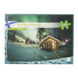 Puslespil med Aurora Borealis motiv (str. 68 x 480 mm)