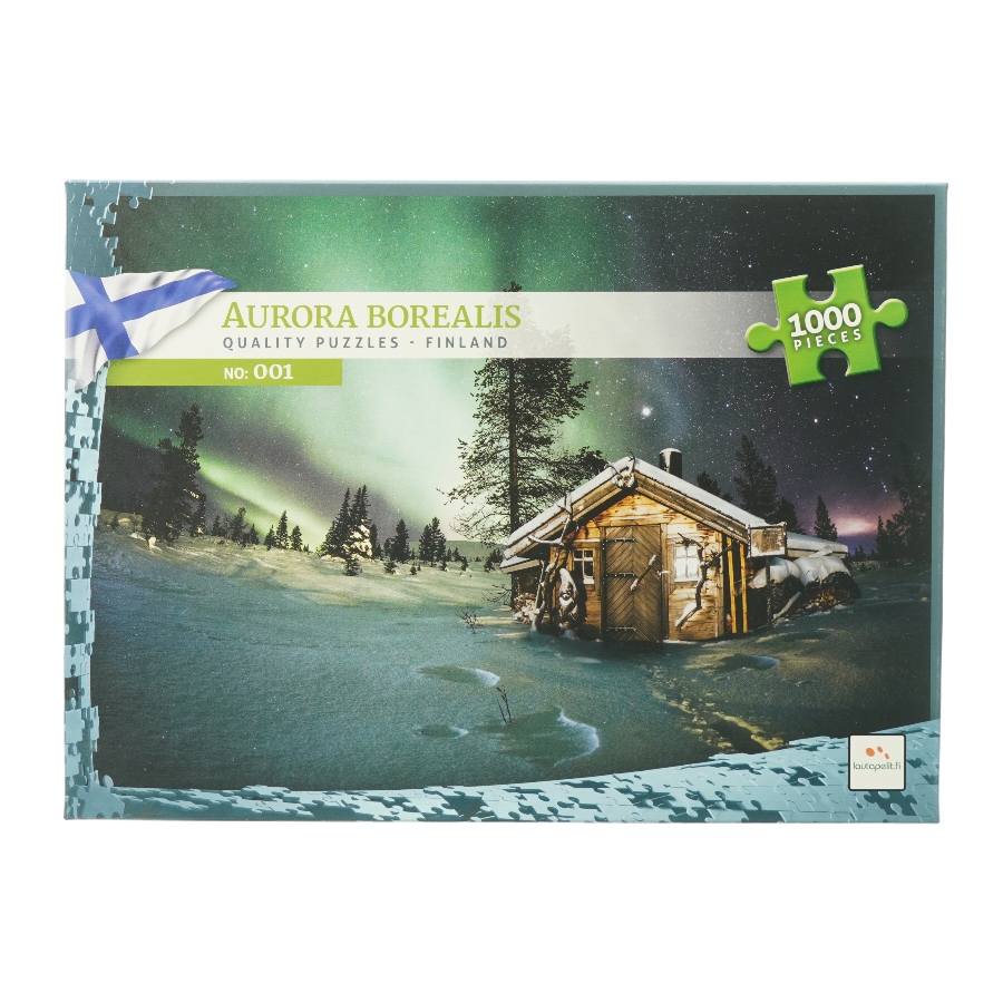 Puslespil med Aurora Borealis motiv (str. 68 x 480 mm)
