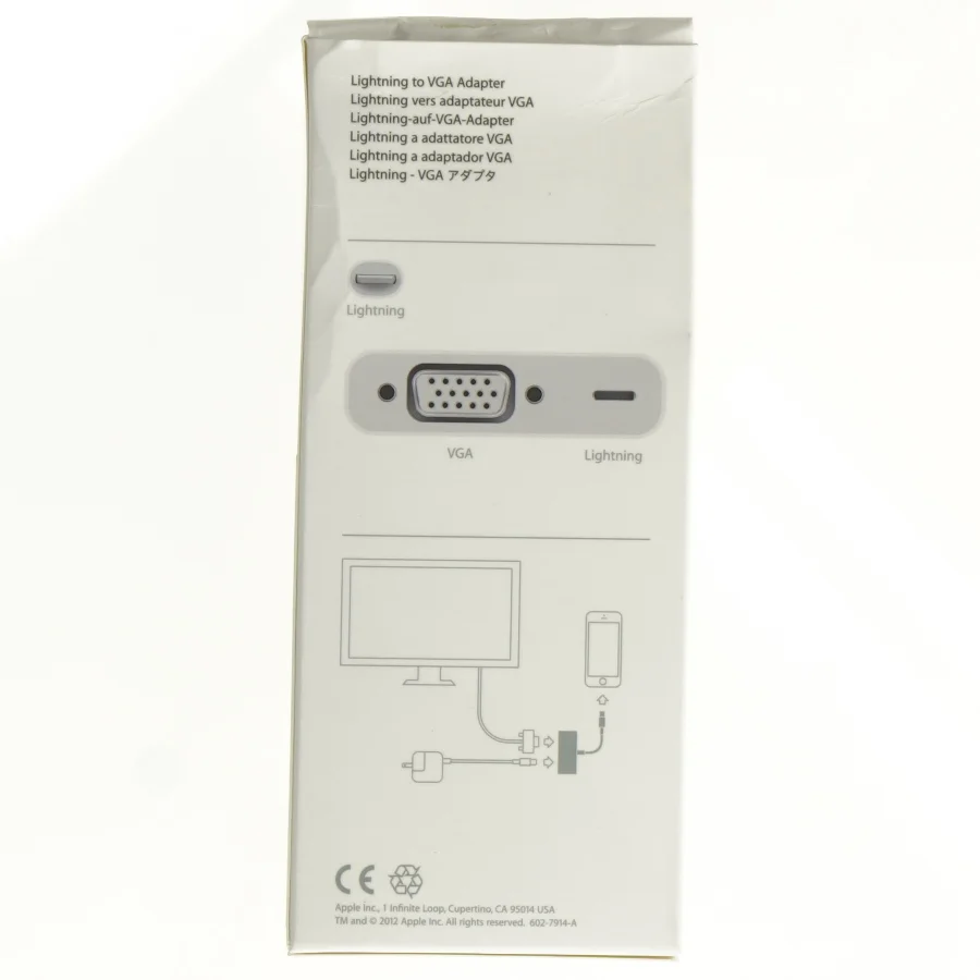 Adapter fra Apple (str. 15 x 7 cm)