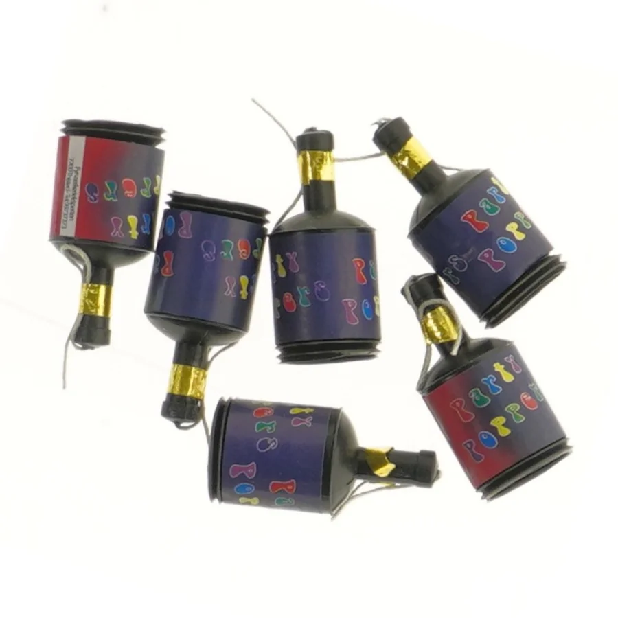Party poppers, 6 styk (str. 6 styk, 6 cm)
