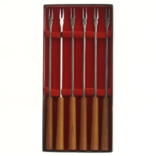 Vintage Fondue gafler (str. 6 stk 25 cm)