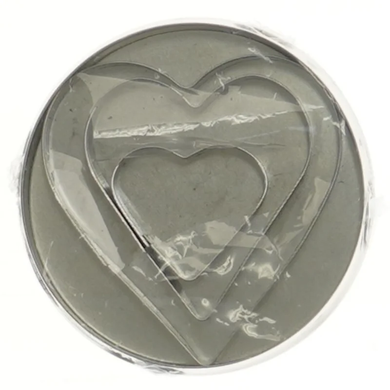 Hjerteformet kageudstikker sæt (str. 10,5 cm)