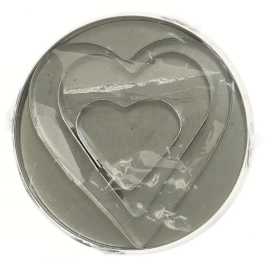 Hjerteformet kageudstikker sæt (str. 10,5 cm)