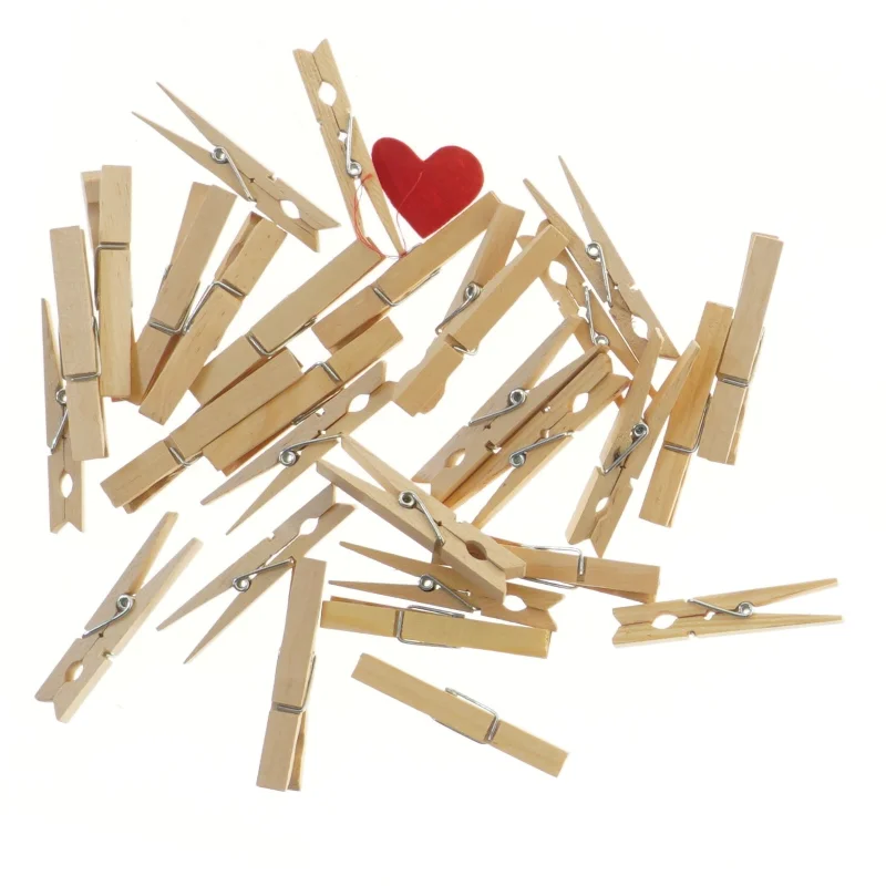 Træ tøjklemmer (str. 7,5 cm)