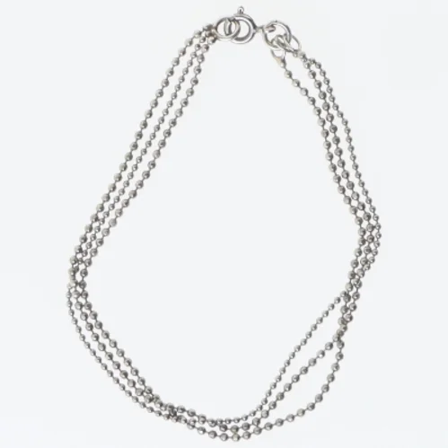 Sølvarmbånd med kuglekæder (str. 18,5 cm)