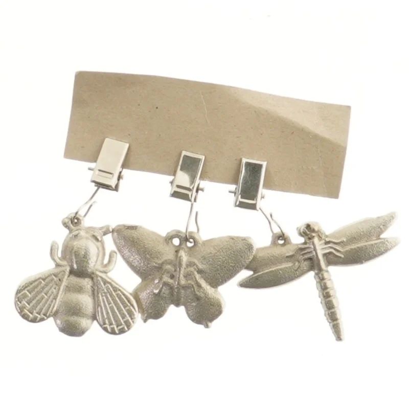 Sæt med 3 metalinsekter (str. 3 stk 5 cm)