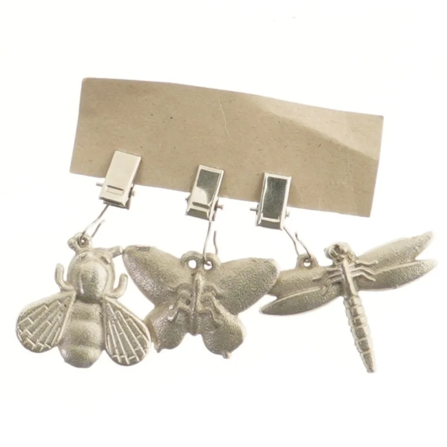 Sæt med 3 metalinsekter (str. 3 stk 5 cm)