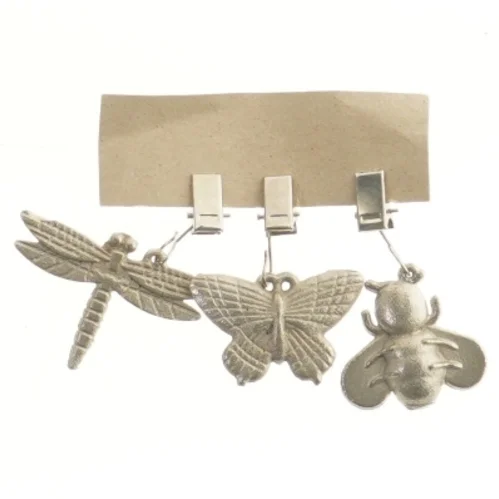 Sæt med 3 metalinsekter (str. 3 stk 5 cm)