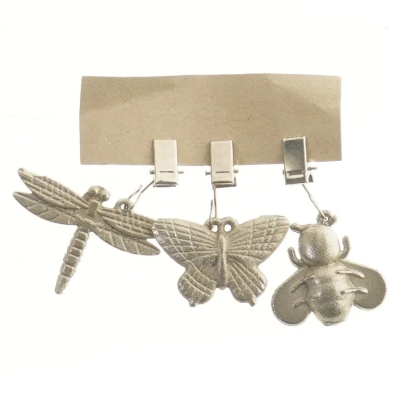 Sæt med 3 metalinsekter (str. 3 stk 5 cm)