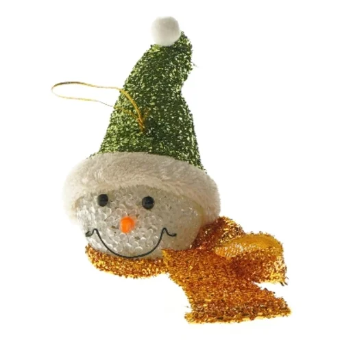 Julepynt med snemand motiv (str. 15 cm)