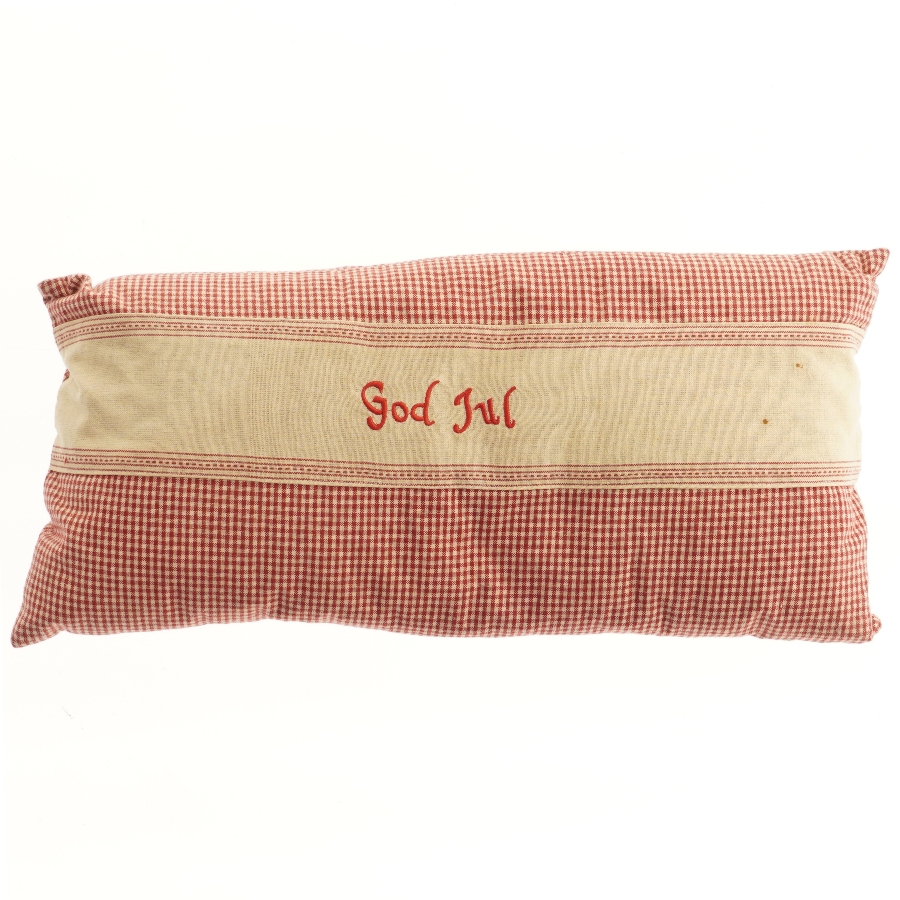 Pude med 'God Jul' tekst (str. 58,5x28,5 cm)