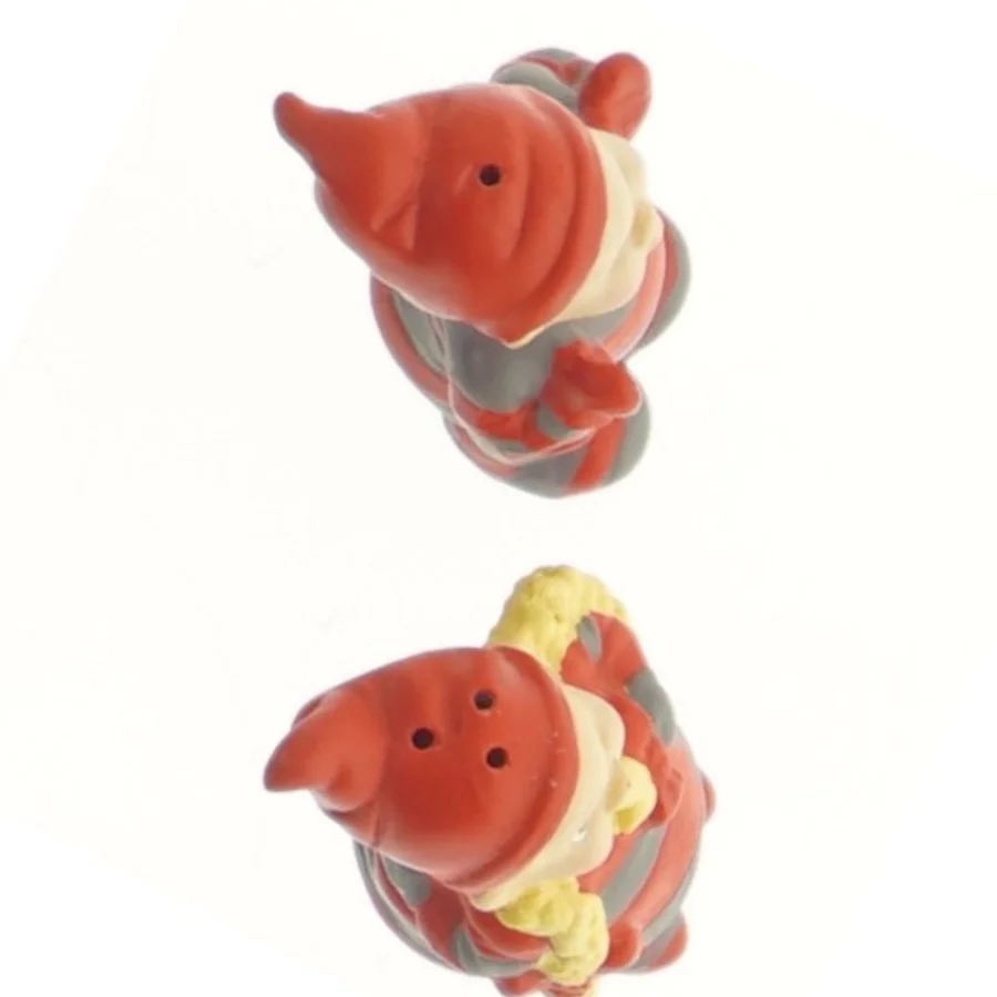 Sæt af keramik nisse-krydderi beholdere fra Pobra (str. 9 cm)