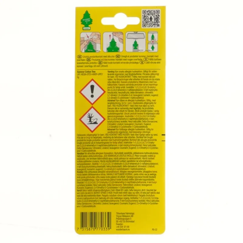 Wunder-Baum luftfrisker fra Wunder-Baum (str. 12x7 cm)