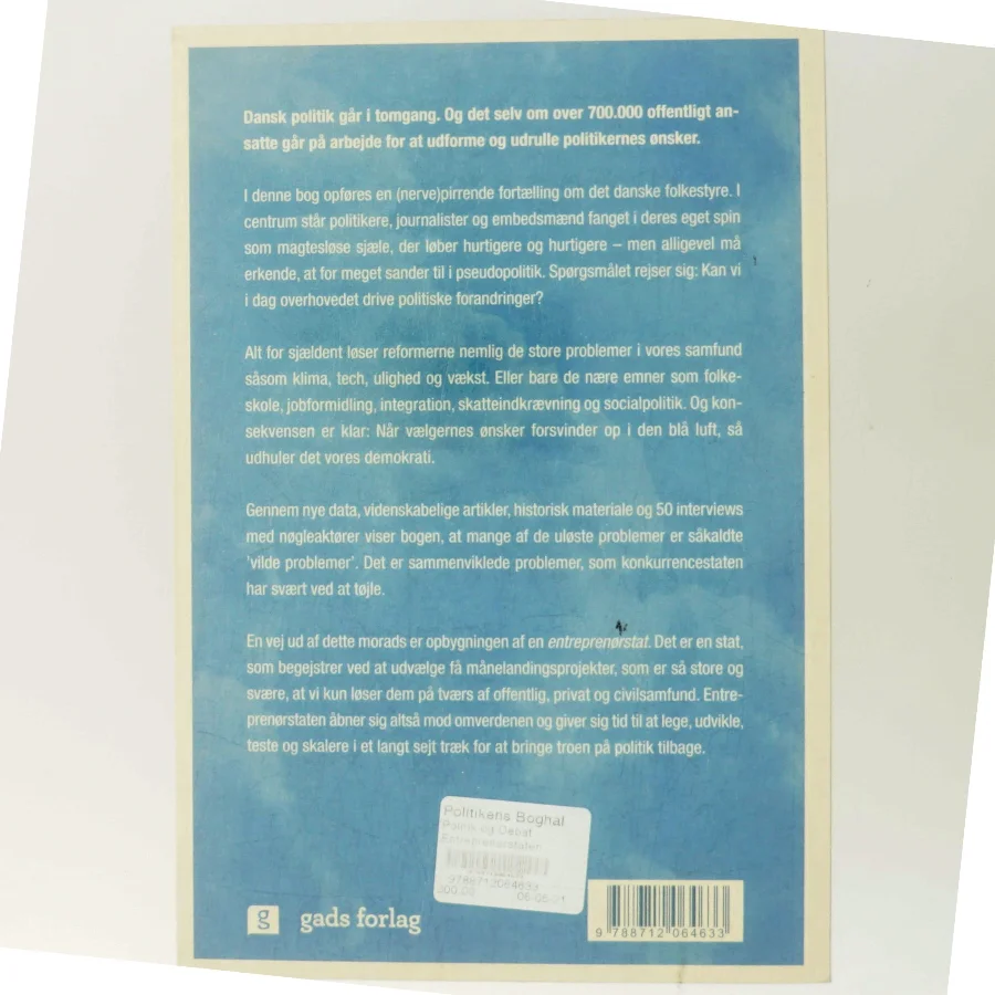 Entreprenørstaten af Sigge Winther Nielsen (Bog)