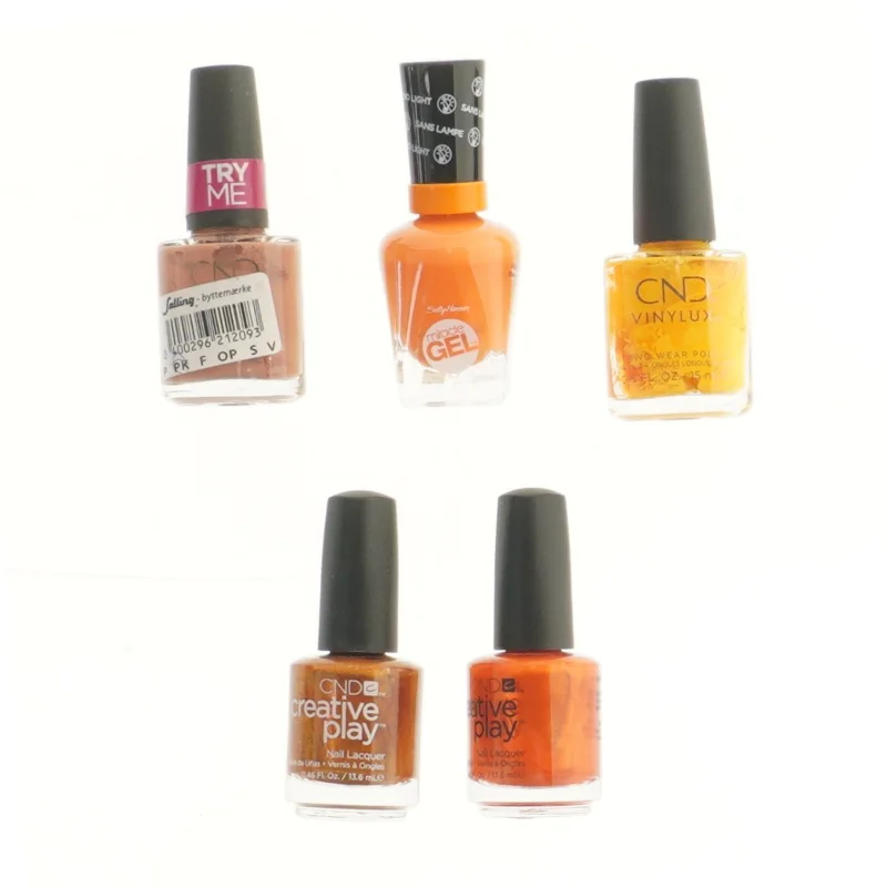 Neglelak sæt, 5 stk fra CND, Sally Hansen (str. 5 stk 8 cm)