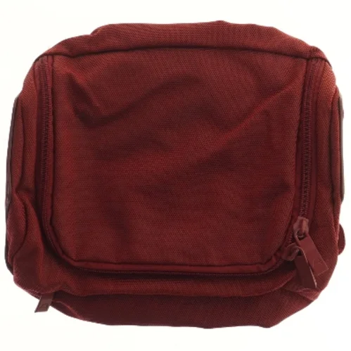 Rød nylon taske med lynlåse (str. 29,5x23 cm)