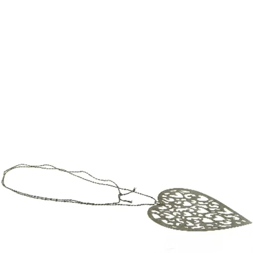 Hjerteformet metal dekoration (str. 15x15 cm)