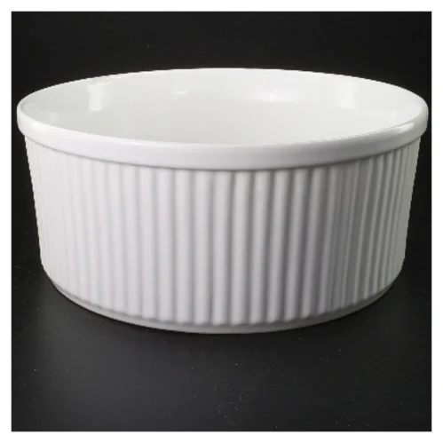 Rund hvid ovnfast  keramikskål Ø 23 cm (str. Ø 23 cm)