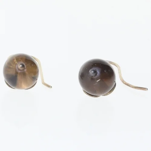 Øreringe med glaskugler (str. 3 cm)