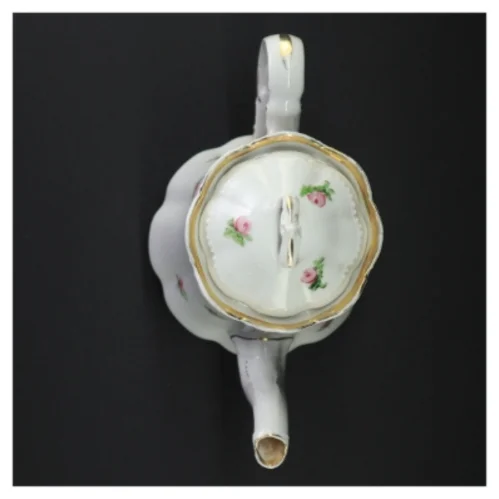 Porcelæns tekande med blomsterdekoration