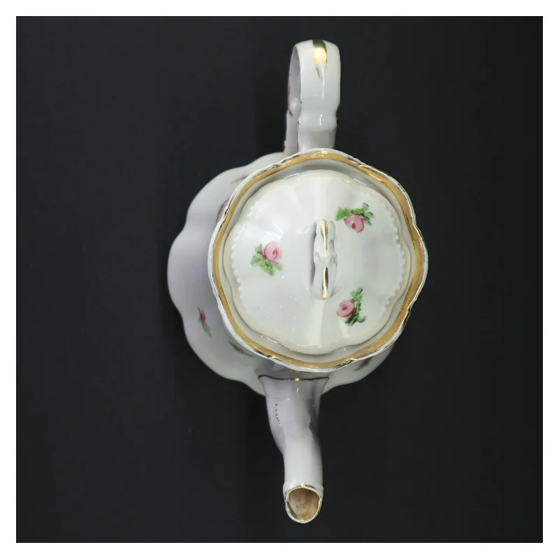 Porcelæns tekande med blomsterdekoration