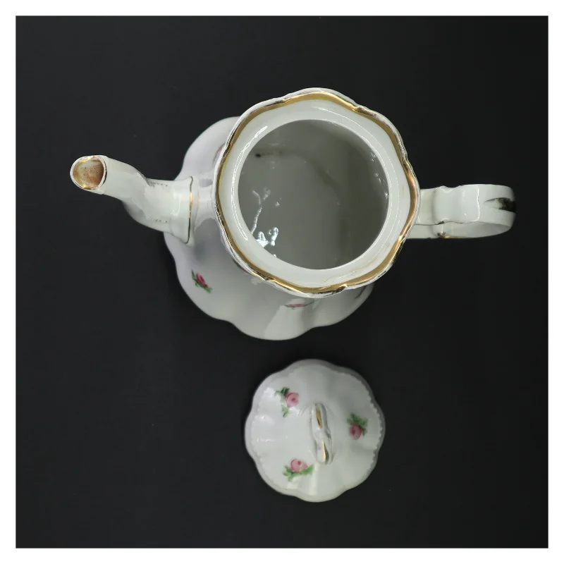 Porcelæns tekande med blomsterdekoration