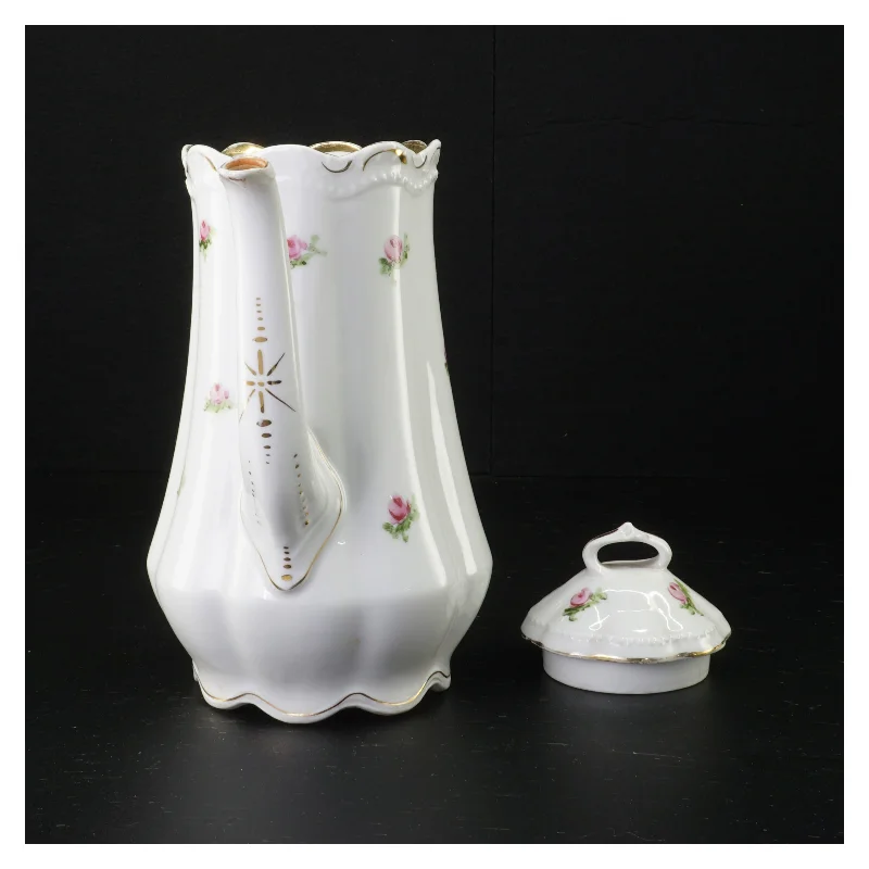 Porcelæns tekande med blomsterdekoration