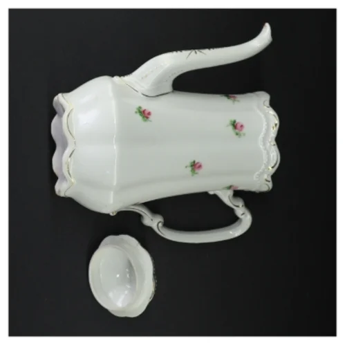 Porcelæns tekande med blomsterdekoration