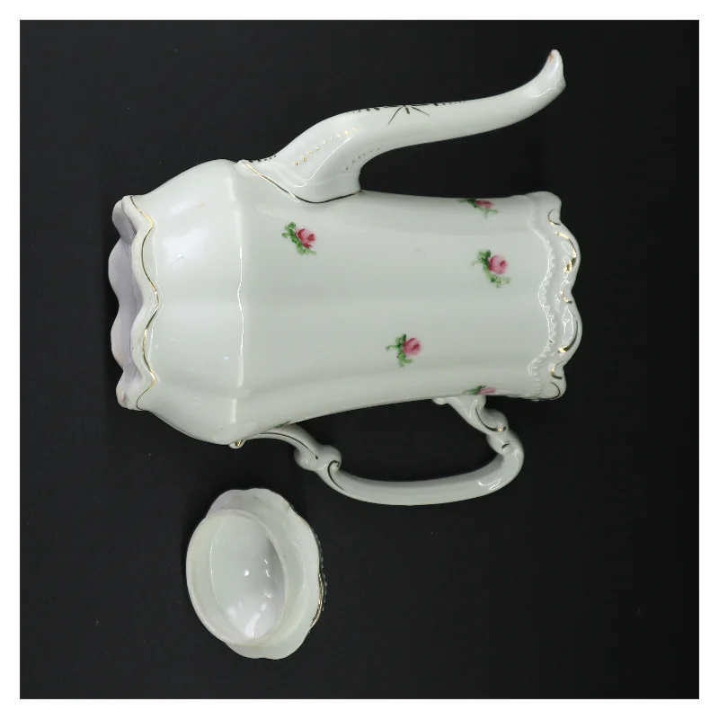 Porcelæns tekande med blomsterdekoration