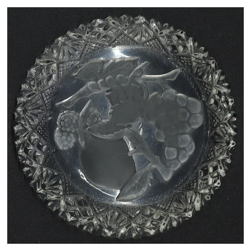 Krystal skål med dekorativ kant (str. 11 x 3 cm)