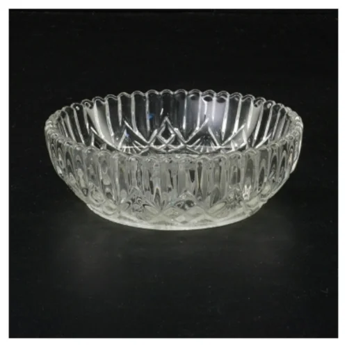 Krystal skål med dekorativ kant (str. 11 x 3 cm)