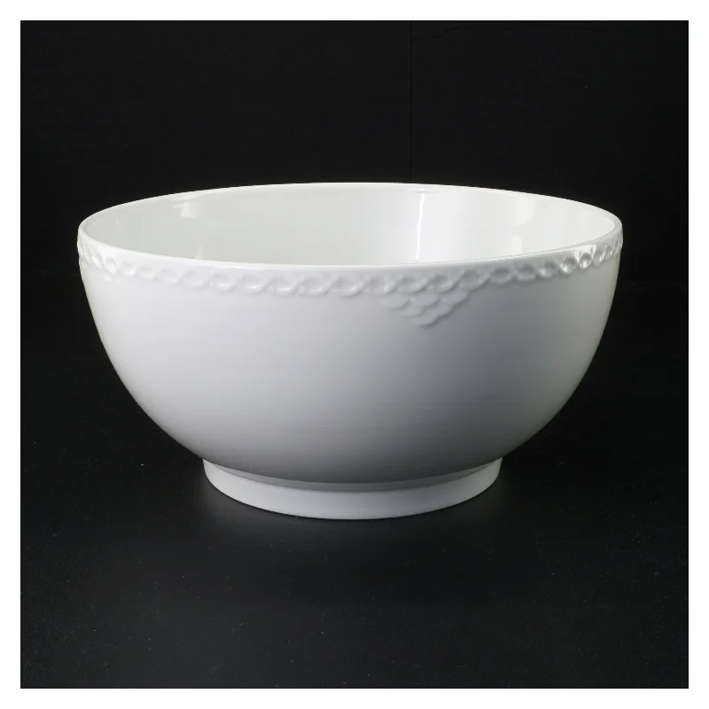 Hvid porcelænsskål (str. 23 x 12 cm)
