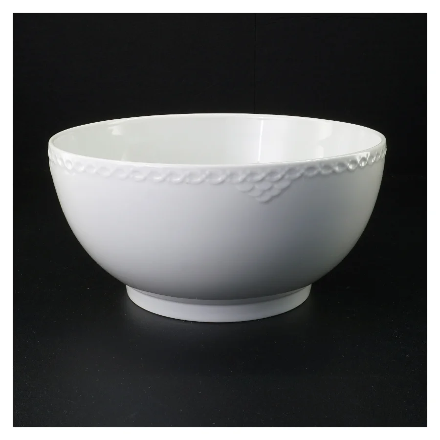 Hvid porcelænsskål (str. 23 x 12 cm)