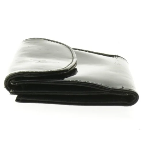 Sort læderpung (str. 14x10 cm)