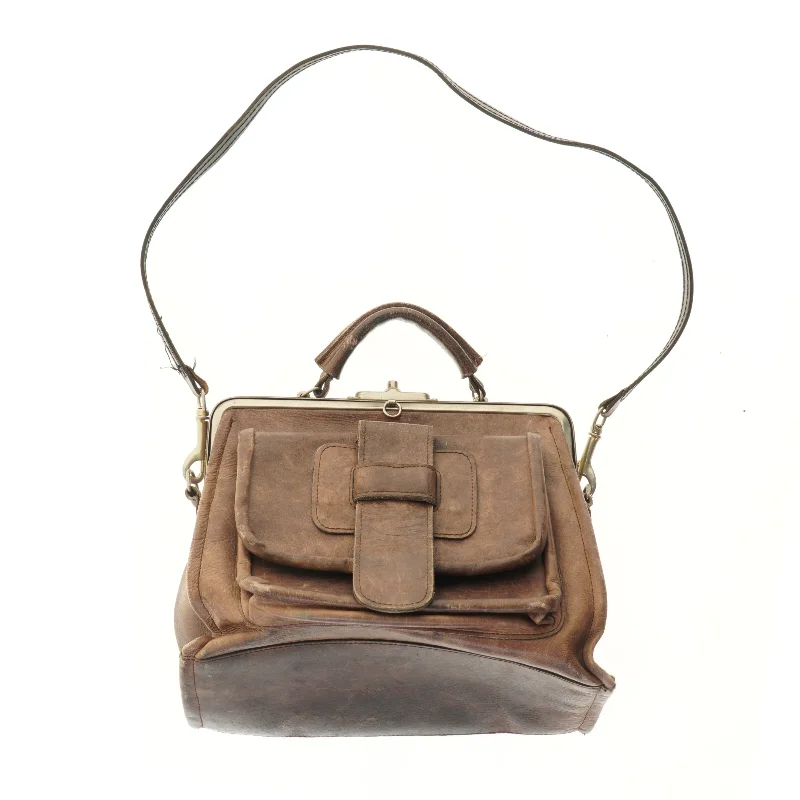 Brun vintage taske (str. 32x29 cm)