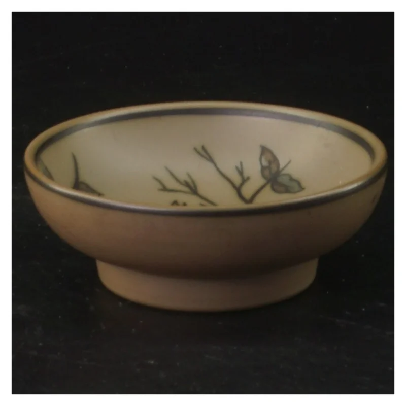 Lille dekorativ skål med fuglemotiv (str. 8x2,5 cm)