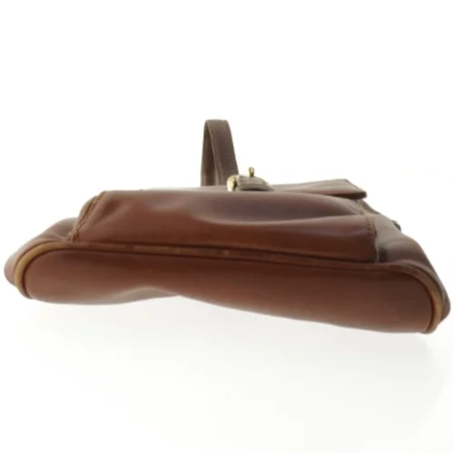 Lille brun lædertaske (str. 25x19 cm)