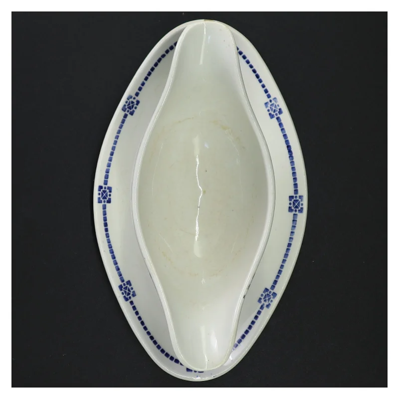 Porcelæn sovseskål med fad fra Villeroy & Boch (str. 22 x 14 cm)