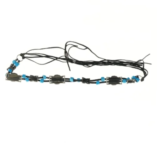 Læder og perlebælte (str. 160 cm)