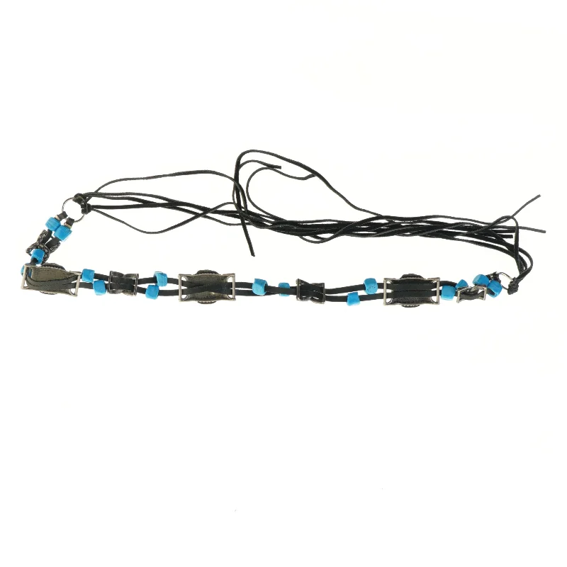 Læder og perlebælte (str. 160 cm)