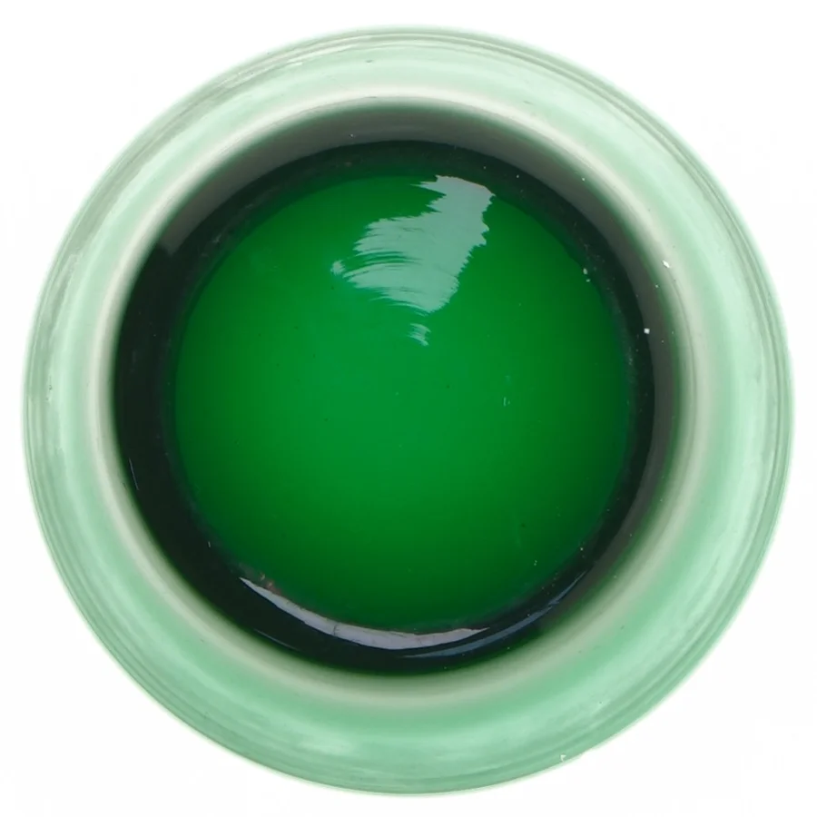 Grøn skål (str. Ø. 13 cm. længde. 7,5 cm)