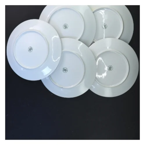 Sæt af fem dekorative fisketallerkener (str. Ø 19 cm)