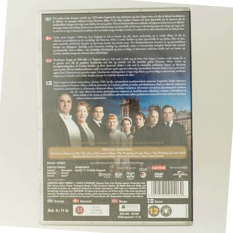 Downton Abbey Sæson 3 DVD fra Universal Pictures