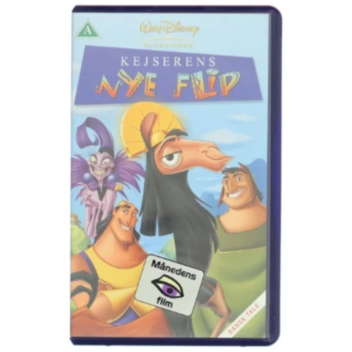 VHS-film 'Kejserens Nye Flip' fra Disney