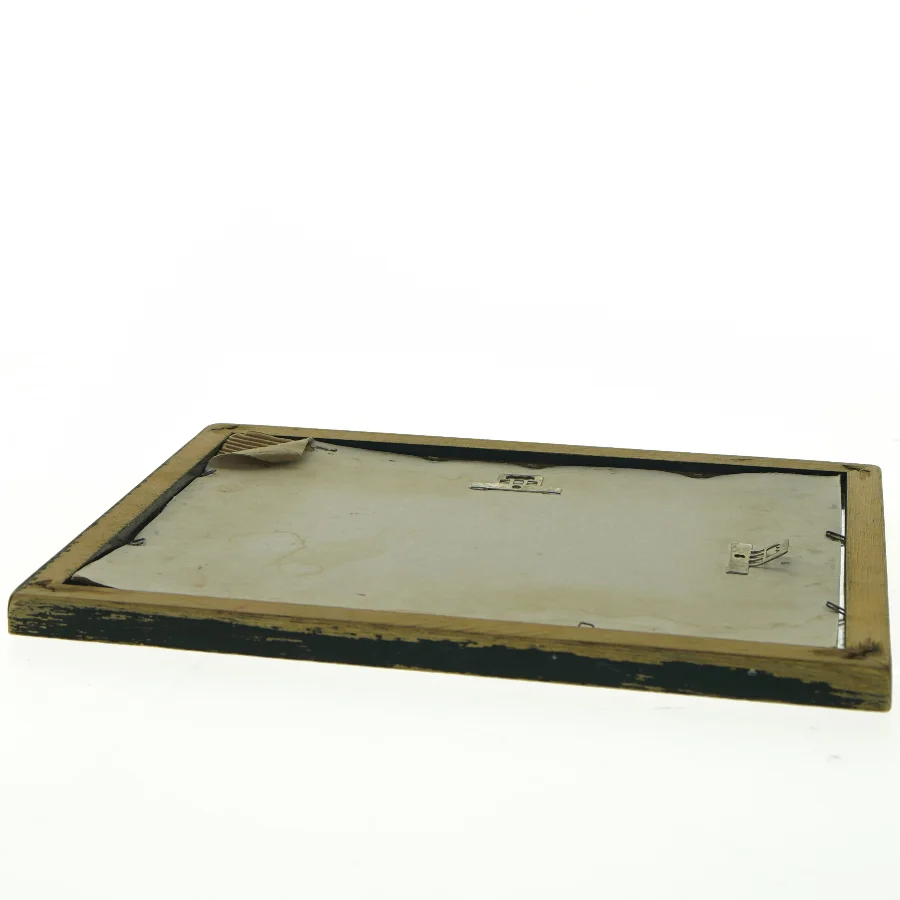 Brugt træramme /spejl  (str. 28 x 23 cm)