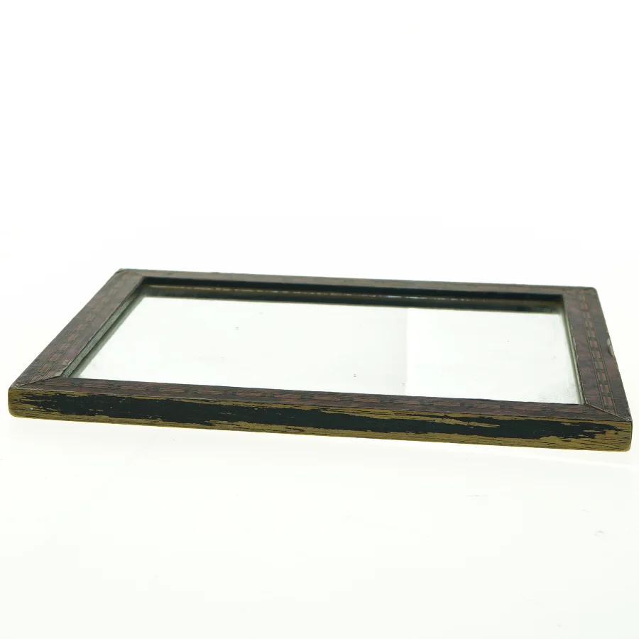 Brugt træramme /spejl  (str. 28 x 23 cm)