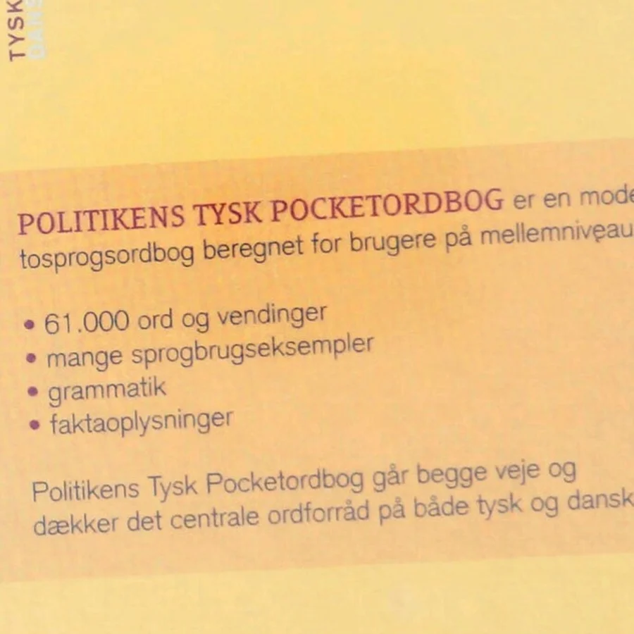 Politikens tysk pocket ordbog (Bog)