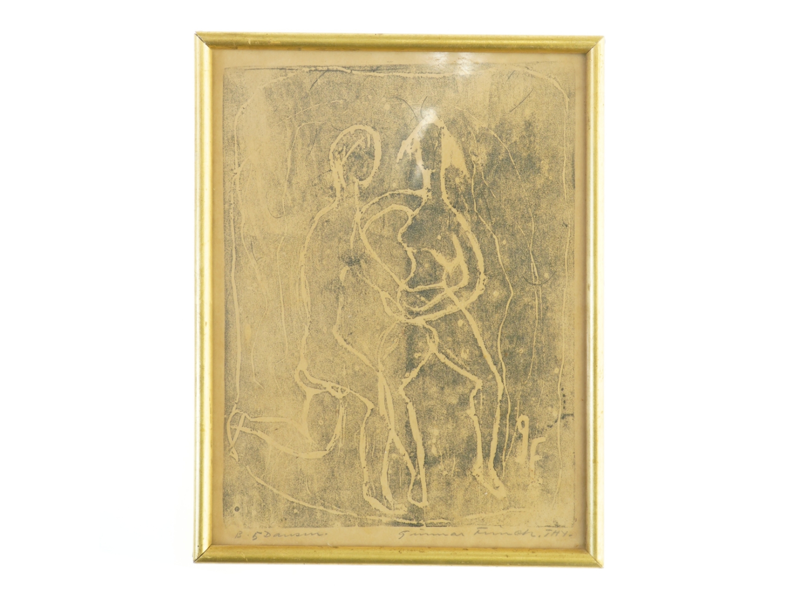 Indrammet kunsttryk (str. 29 x 22 cm)