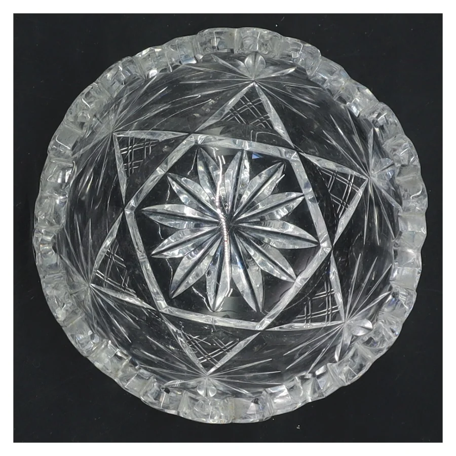 Flot krystalskål (str. Ø 10x5 cm)