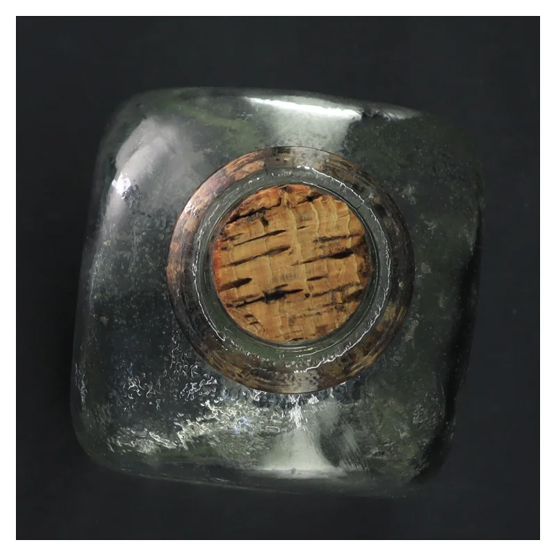 Ældre glasflaske med korkprop (str. 24 cm)